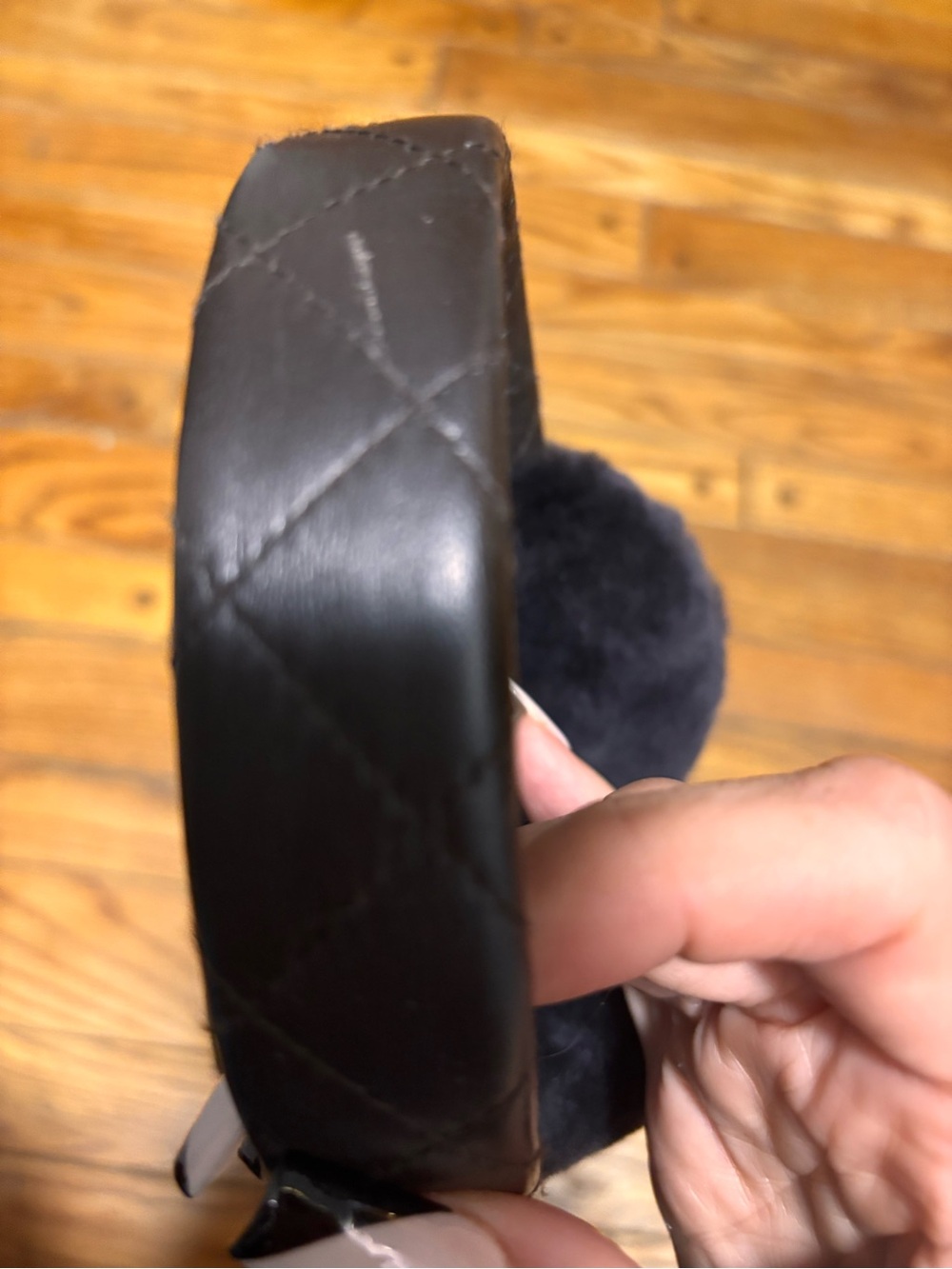 Lauren Ralph Lauren Black Quilted Headband Ear Muffs